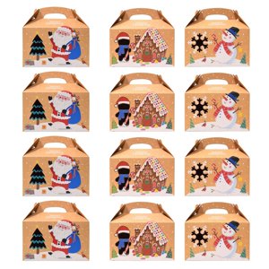 Magideal - 12 Piezas Bolsas De Regalo De Navidad Cajas De Dulces Bolsa De Regalo De Galletas Bolsa De Regalo De Fiesta Bolsa De Regalo De Dulces Para Galletas De