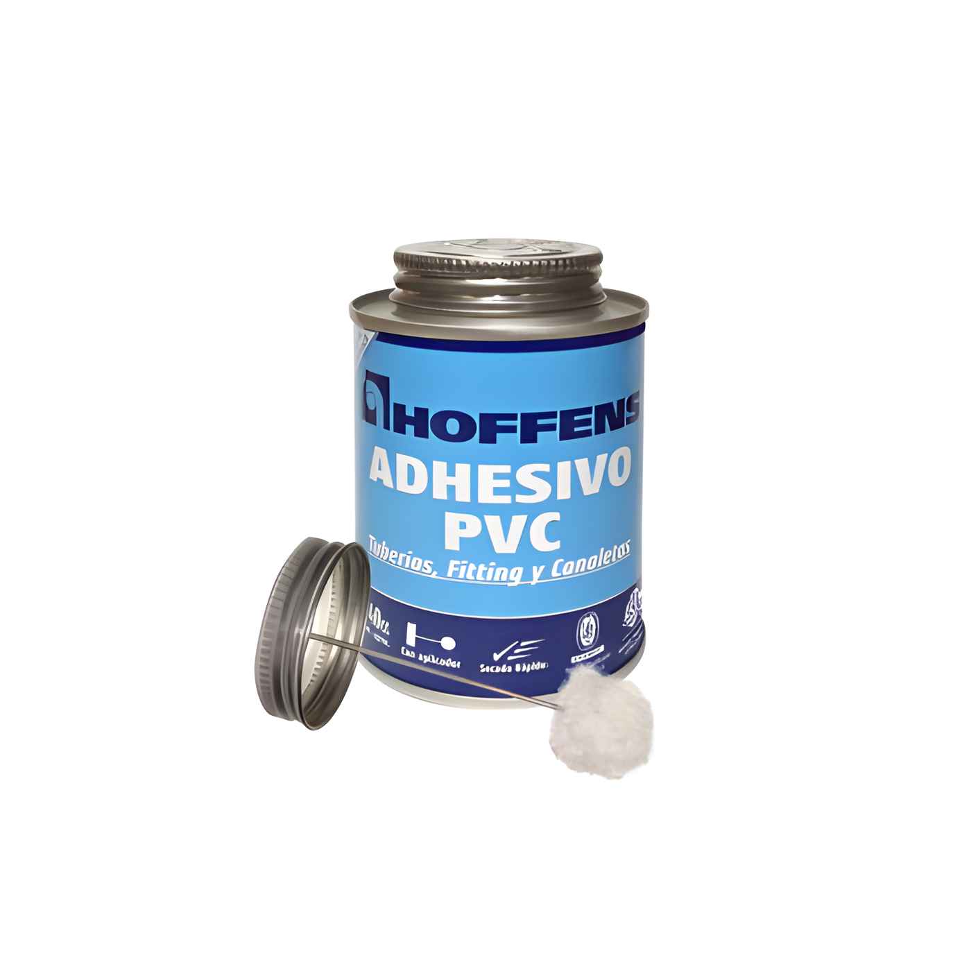 Adhesivo Pvc Secado Rápido Lata 240Ml Con Aplicador - Hoffens