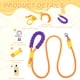 thumbnail image 3 of Correa para perro Uxcell con manos libres acolchadas, correa de entrenamiento para perros ajustable de 4.9 pies/1.5 m, cuerda resistente sin tirones (naranja, bolsa beige), 3 of 7
