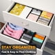 thumbnail image 3 of Organizador de cajones SpaceAid Clothes, paquete de 12 unidades, para guardería, color negro, 3 of 6