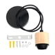 thumbnail image 1 of Lámpara colgante con cable, accesorio de lámpara colgante, E27, estilo rústico para dormitorio y cocina (bombilla no incluida). Madera negra, 1 of 5
