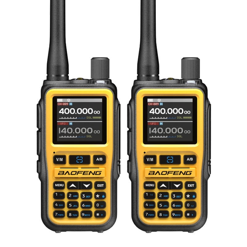 Baofeng Uv-5r Mini Walkie-talkie Con Bluetooth Y Carga Tipo-c | Pantalla A Color, Dual Band, 5w, Menos De 200g，naranja(2pcs)