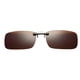 thumbnail image 3 of Clip Polarizado Unisex En Gafas De Sol Rectangulares De Conducción UV400 Marrón., 3 of 3