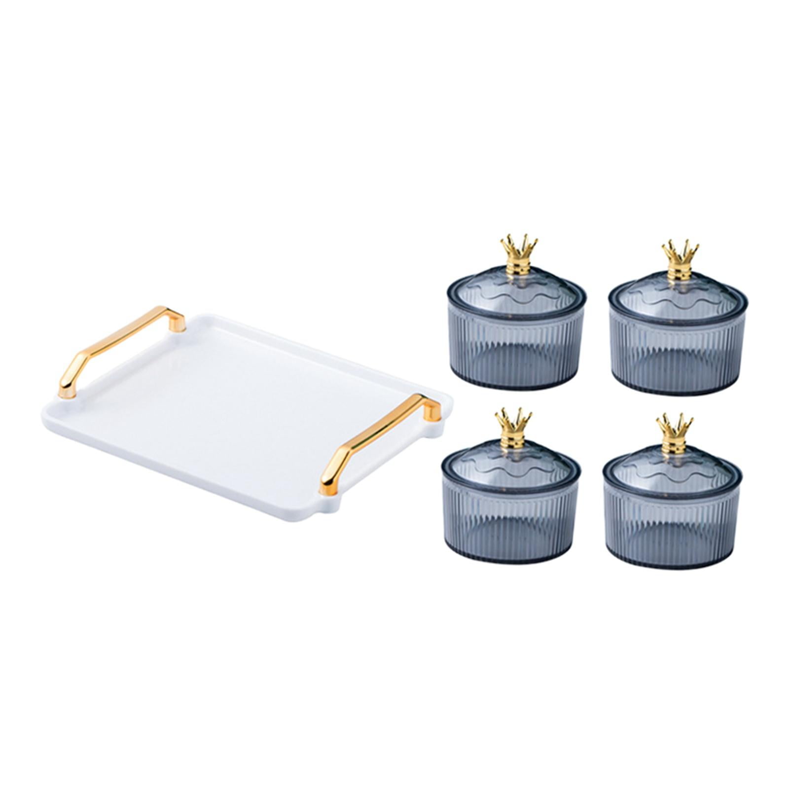 Magideal - Plato Para Servir Aperitivos De Frutas Secas, Plato Para Servir Dividido, Plato Multiusos Para Aperitivos, Plato Para Casa De Vacaciones, Fruta Y Nuez Gris