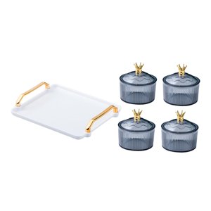 Magideal - Plato Para Servir Aperitivos De Frutas Secas, Plato Para Servir Dividido, Plato Multiusos Para Aperitivos, Plato Para Casa De Vacaciones, Fruta Y Nuez Gris