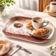 thumbnail image 3 of Bandeja Plástica 45cm con Asas Diseño Floral y Café, 3 of 5