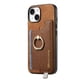 thumbnail image 3 of Funda Magnética Para Iphone 14 Con Billetera Y Anillo Protector Resistente Marrón, 3 of 5