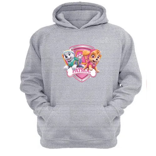 Polerón Canguro Paw Patrol Gris Claro Talla S Unisex