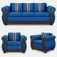 thumbnail image 2 of JUEGO DE LIVING ISIDORA 3.1.1 AZUL, 2 of 10