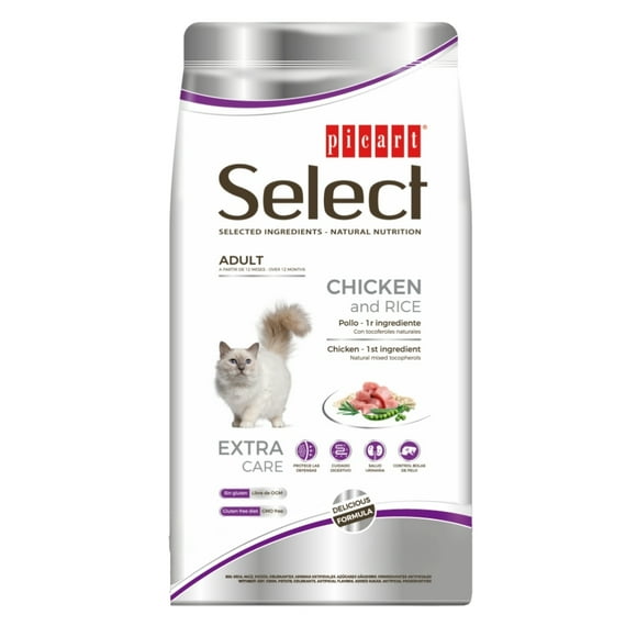 Select Gatos Adultos Pollo Y Arroz 2 Kg.