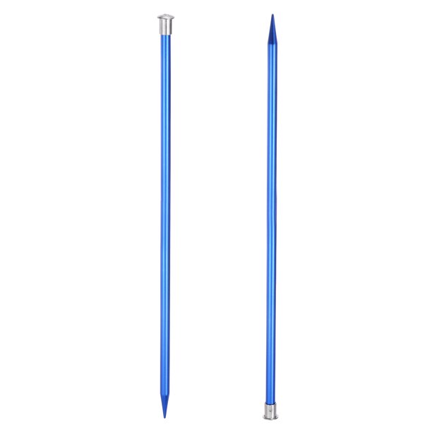 Uxcell 2Pcs Agujas de Tejer de Aluminio 8mm Aguja de Tejer de Punta Única 13.8 Pulgadas de Longitud para Proyectos Hechos a Mano DIY