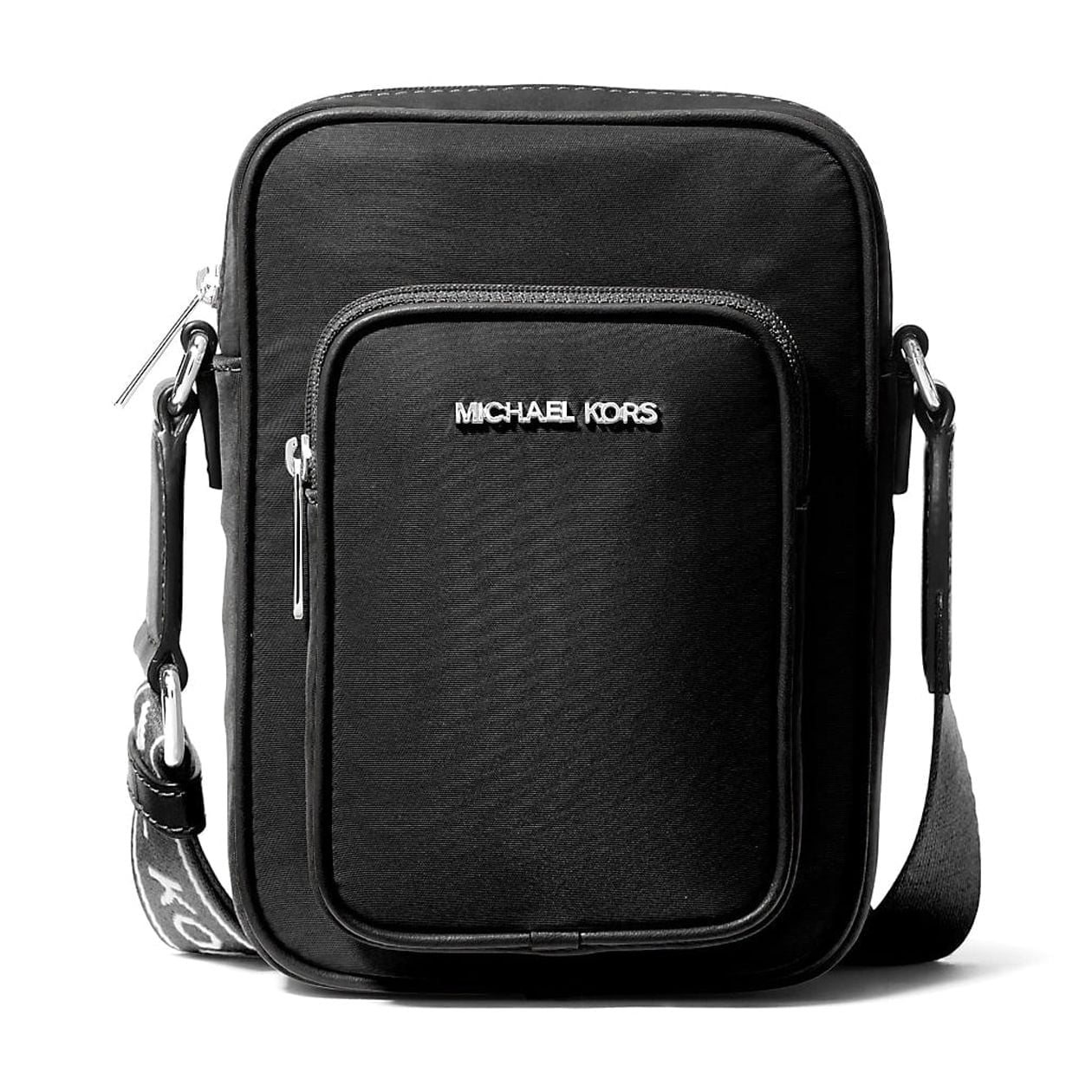 Cartera Michael Kors Crossbody Pequeña Khai Nylon North South Negro