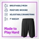 thumbnail image 5 of Shorts MadSportsStuff Juvenil Talla Mediana Negro sin bolsillo, 5 of 7