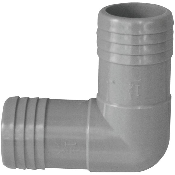 Conexión para manguera PLUMB Reeze Elbow, púa de polietileno de 1-1/4 pulgadas