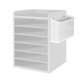 thumbnail image 1 of HOOBRO Clasificador de correo de madera ajustable de 6 niveles, blanco, 27 x 29 x 38 cm, 1 of 9