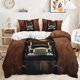 thumbnail image 2 of Truck Brown Coffee Color Print Quilt Duvet Cover Set Doona Cover Kids3-Piece Bedding Set, 2 of 5