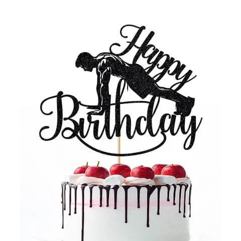 Suministros Para Fiestas De Cumpleaños De Naicaek Fitness Para Decoración De Tartas