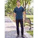 thumbnail image 2 of INSPIRE CHIC Camisetas Henley de Hombre de Manga Corta Casual Elásticas Texturizadas XXL Azul Marino, 2 of 5