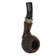 thumbnail image 5 of Pipa de madera de brezo para fumar tabaco con filtro de carbón de 9 mm, regalo artesanal (superficie dentada), 5 of 8
