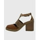 thumbnail image 2 of Sandalia para mujer con taco y hebilla Café, 2 of 4