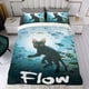 thumbnail image 4 of Película Flow Conjunto de sábanas temático, trío de piezas, cómodo y amigable con la piel, diseño único, regalo de decoración para el hogar para familiares, amigos y fans,140cm *210cm, 4 of 6