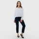thumbnail image 4 of Blusa Mujer Cuello Camisero Lurex Celeste Corona, 4 of 5