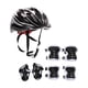 thumbnail image 4 of 7pcs/set para niños Casco de bicicleta de bicicleta Casco reutilizable Kit de protección de scooter de patinaje multipropósito Casco de skateboard Negro, 4 of 5