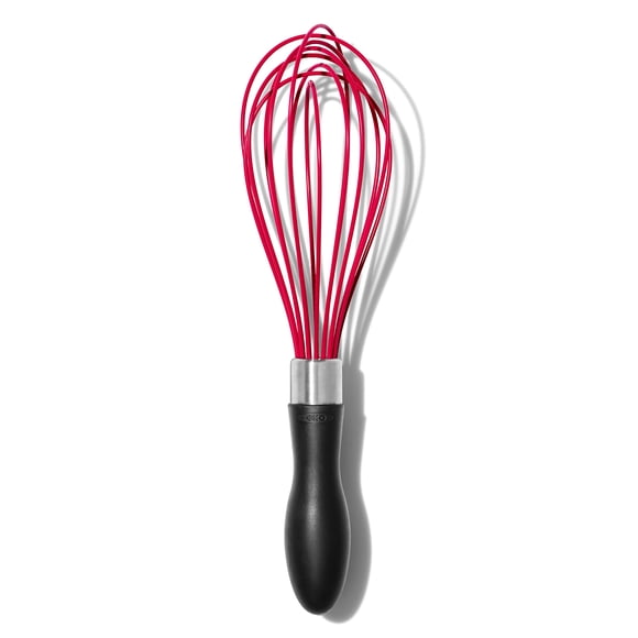 Whisk OXO Good Grips de silicona, 23 cm, color rojo