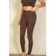 thumbnail image 1 of Saronite Leggings de Punto Suave, Elásticos y de Longitud Completa, Color Café (para Mujer), 1 of 5