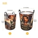 thumbnail image 5 of El Rey de Reyes Cesta de lavandería de gran capacidad redonda con asa, bolsa para ropa sucia plegable, almacenamiento para dormitorio, baño y lavadero 44x35 cm, 5 of 6