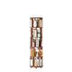 thumbnail image 1 of 100%Solid Wood Rotating Bookshelf on Wheels,5 Tier, Round Revolving Bookcase, 360° Spinning Book Shelf Tower for Kids, Narrow Rolling Bookshelves for Small Space, Corner, Bedroom, Office, Walnut, 1 of 3