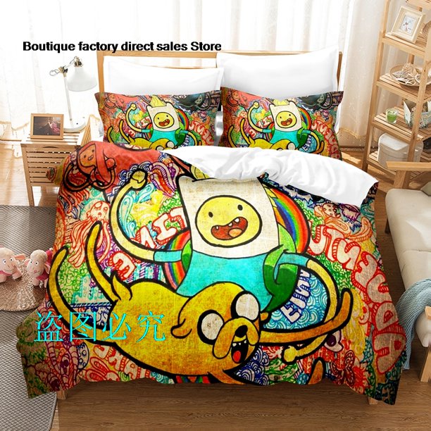 Adventure Time Bedding Set Single Twin Full Queen King Size Bed Set Adult Kid Bedroom Duvetcover Sets parure de lit BedBed Sheets