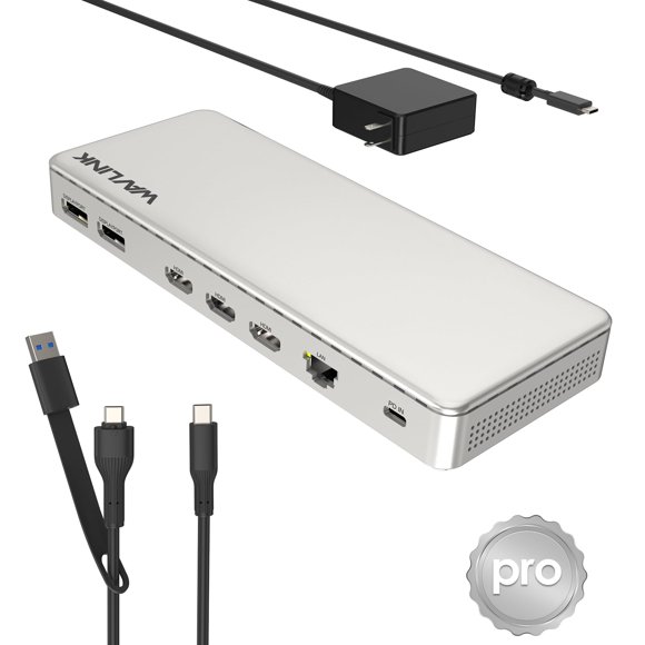 Estación de Acoplamiento WAVLINK SM770 Triple HDMI 4K DP 120W PD