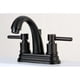 thumbnail image 2 of Grifo para lavabo Kingston Brass Concord de doble manija, níquel cepillado, 2 of 2