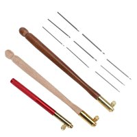Magideal - Kit De Gancho De Ganchillo Para Bordado, Costura De Punto Con 9 Pines Para Mujeres Principiantes, Antideslizante, Herramienta Artesanal Para Manualida