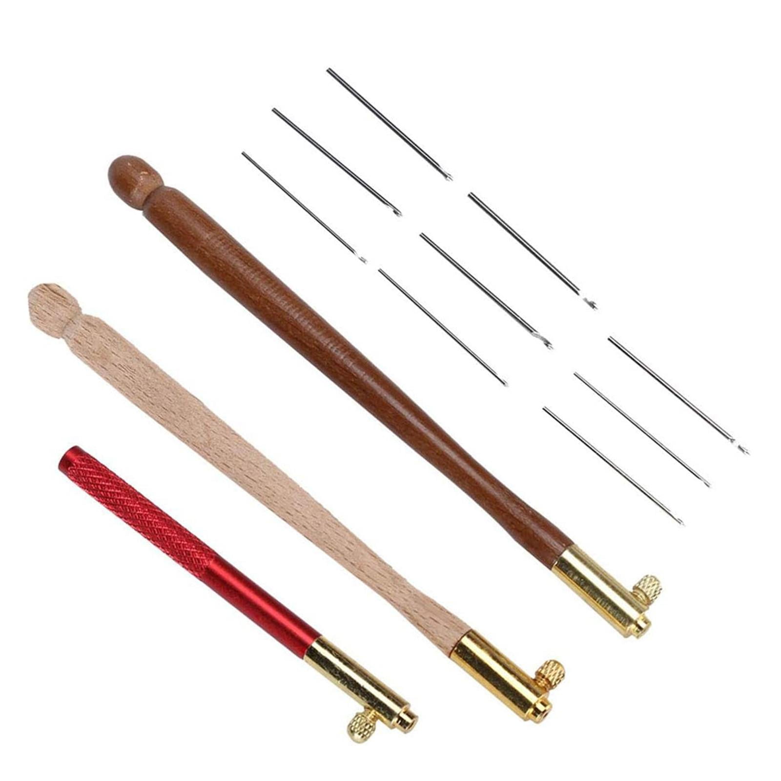 Magideal - Kit De Gancho De Ganchillo Para Bordado, Costura De Punto Con 9 Pines Para Mujeres Principiantes, Antideslizante, Herramienta Artesanal Para Manualida