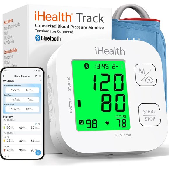 Tensiómetro de brazo iHealth Track 550BT, 22 a 42 cm