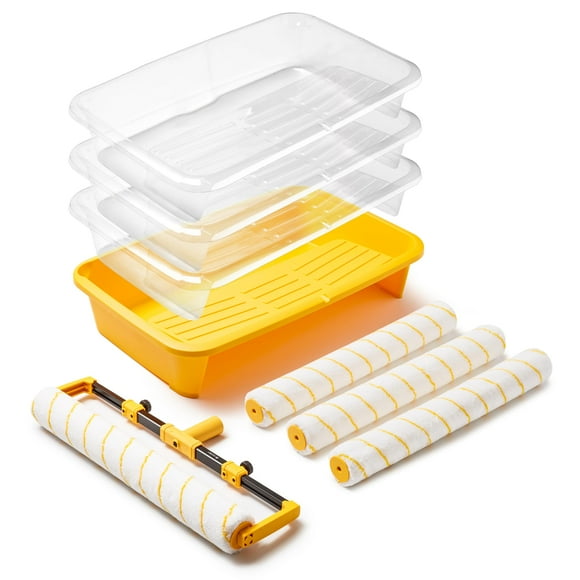 Kit de rodillos de pintura Voomey de 18 pulgadas con bandeja y rodillo de microfibra