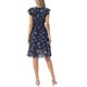 thumbnail image 3 of INSPIRE CHIC Vestido Floral de Mujer con Mangas Volantes Cuello en V Fruncido con Volantes Vestidos Casuales Azul Marino L, 3 of 6