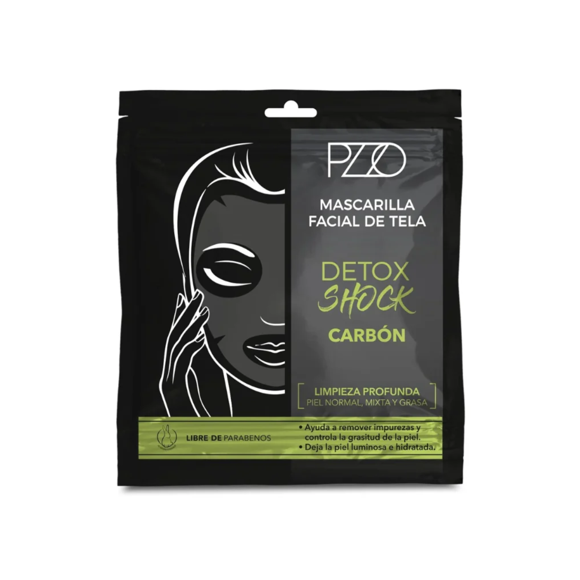 Mascarilla Tela Carbón Detox Shock - PETRIZZIO