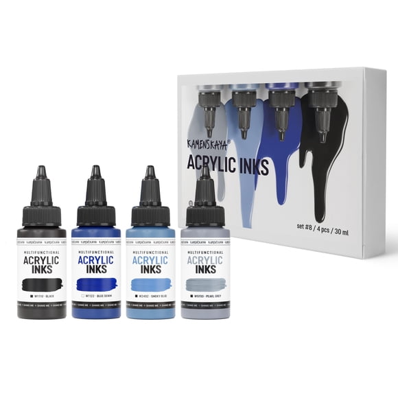 Set De Tintas Acrílicas #8 4 X 30 Ml Pintura Líquida