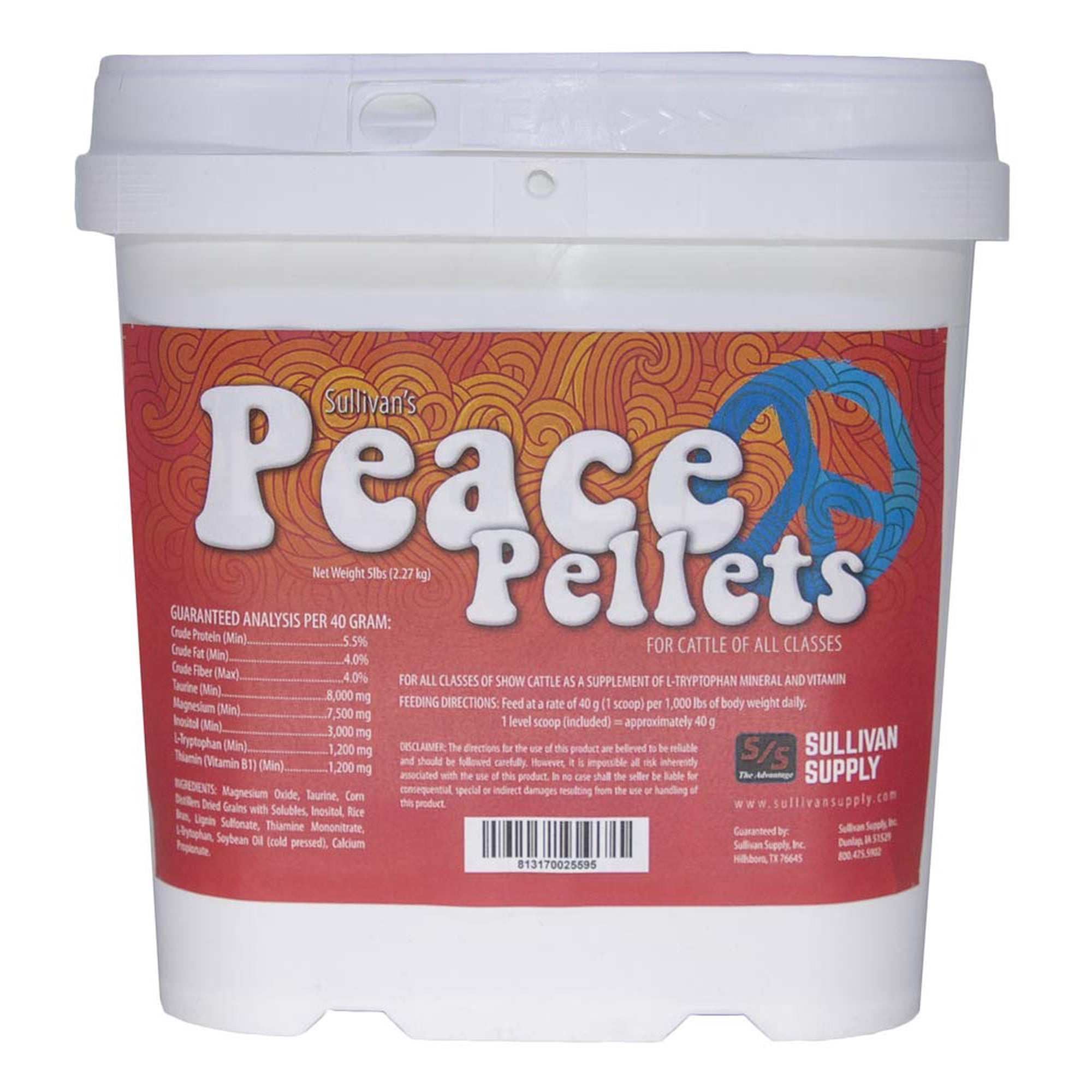 Suplemento alimenticio SULLIVAN'S Peace Pellets 2,3 kg