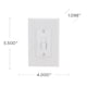 thumbnail image 3 of Placa de pared TayMac 2670W de 1 módulo, cubierta decorativa blanca, 3 of 8