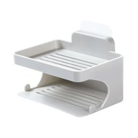Magideal - Jabonera De Doble Capa, Jabonera De 2 Niveles, Soporte Para Barra De Jabón, Soporte Para Jabón, Soporte Para Jabón Para La Decoración Del Hotel De La Gris