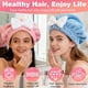 thumbnail image 3 of Super Absorbent Hair Towel Wrap, Soft Microfiber Womens Hair Drying Cap After Shower Quick Dry Hair Towel Wet Hairs Drying Wrap Head Towels Thickened Turban for All Hairs Types, 3 of 3