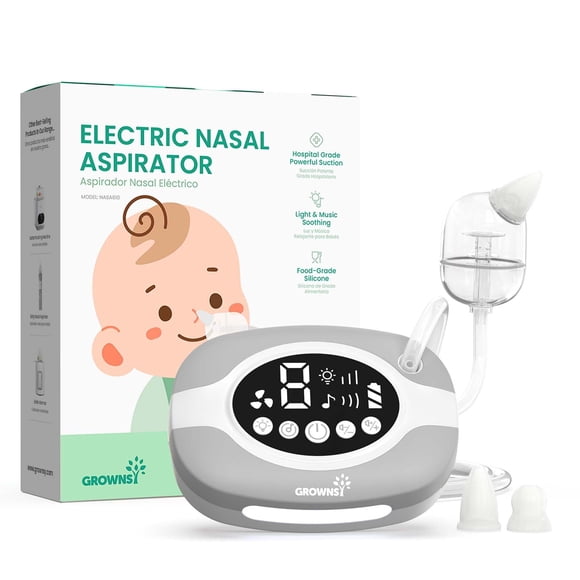 Succión nasal eléctrica GROWNSY para bebés con luz nocturna y música