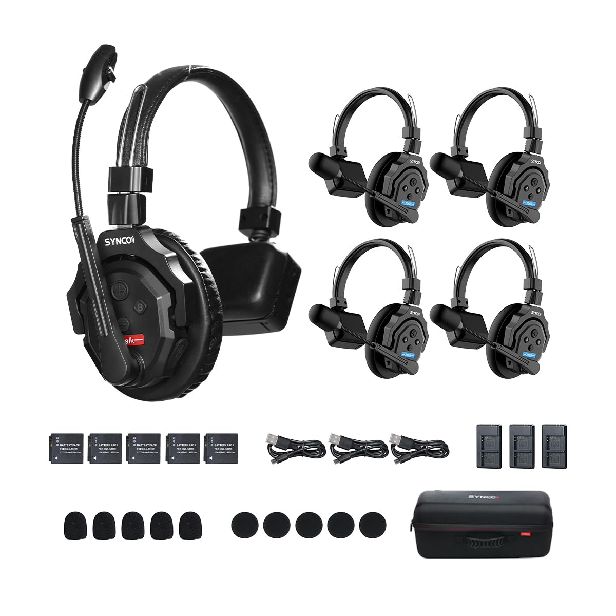 Auriculares Inalámbricos Con Intercomunicación Synco Xtalk X5 2.4 Ghz Full Duplex