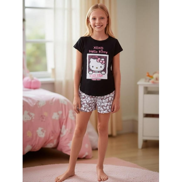 Pijama Niña Hello Kitty negro 6