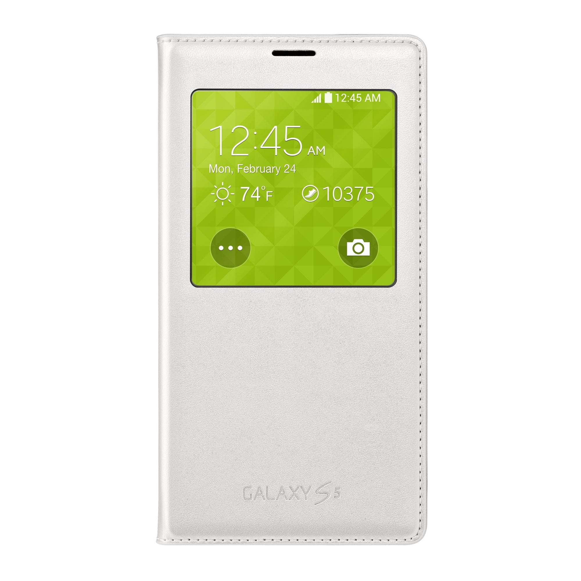 Funda Tipo Folio Para Samsung Galaxy S5 S View, Color Blanco