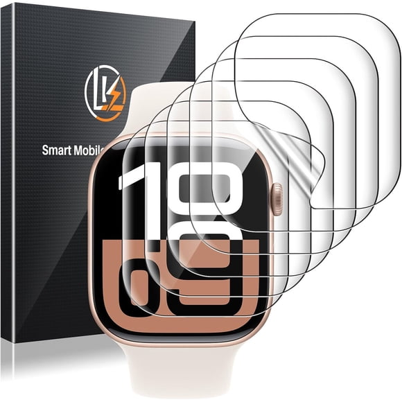 LK Protector de pantalla flexible para Apple Watch Series 12, 11 y 10 de 42 mm, paquete de 6